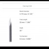 Original Snapmaker 2.0 CNC Router Endmill Bit Shaft 3,175 mm 5 Pieces